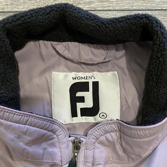 WOMEN’S Footjoy Purple Golfing Golf Fleece Lined Vest Sz Medium Fj - Picture 3 of 8